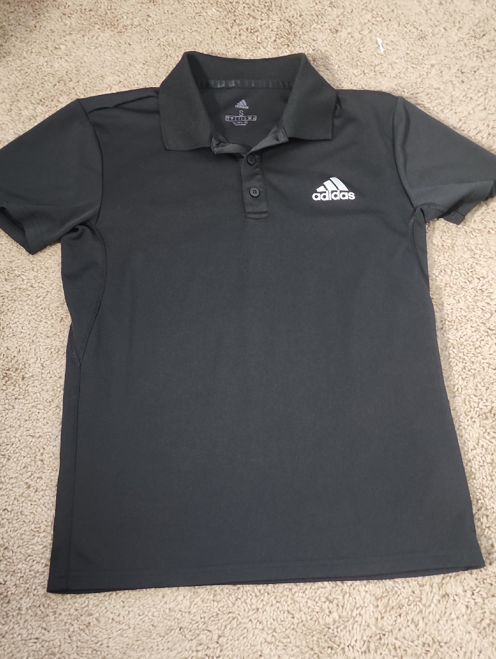 adidas Black Men’s Golf Polo with White Logo